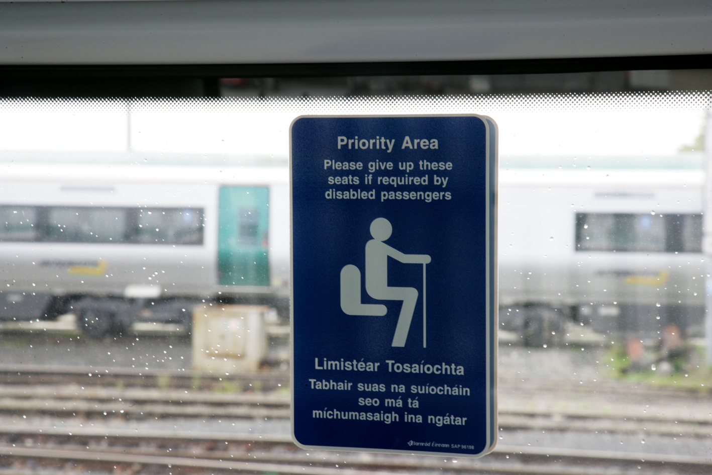 Accessibility image from train window