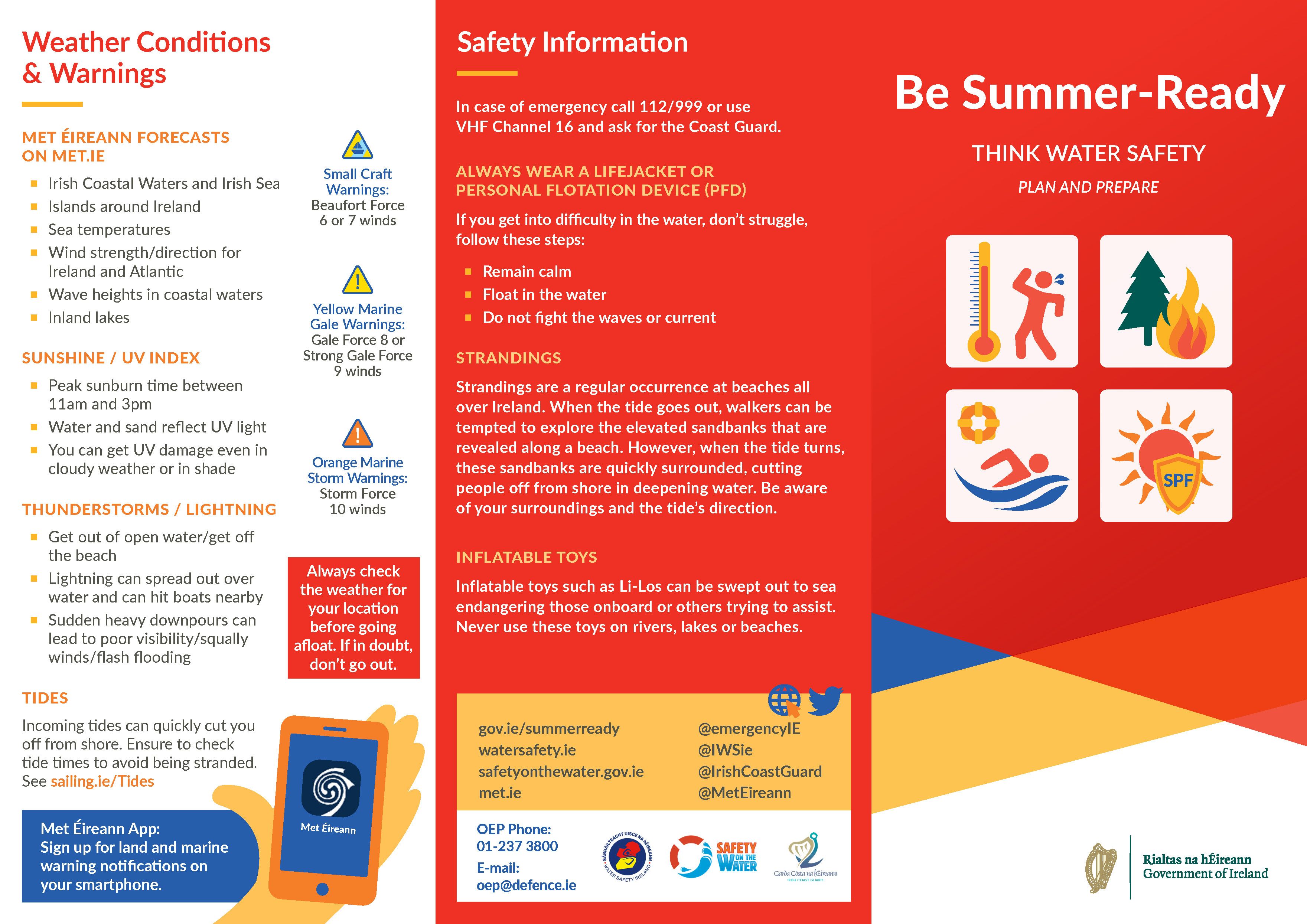 Be summer ready leaflet