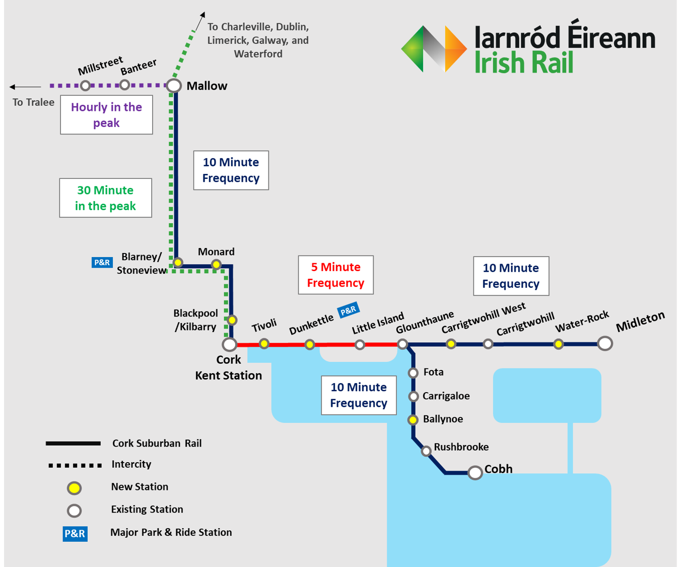 The future Cork commuter rail network