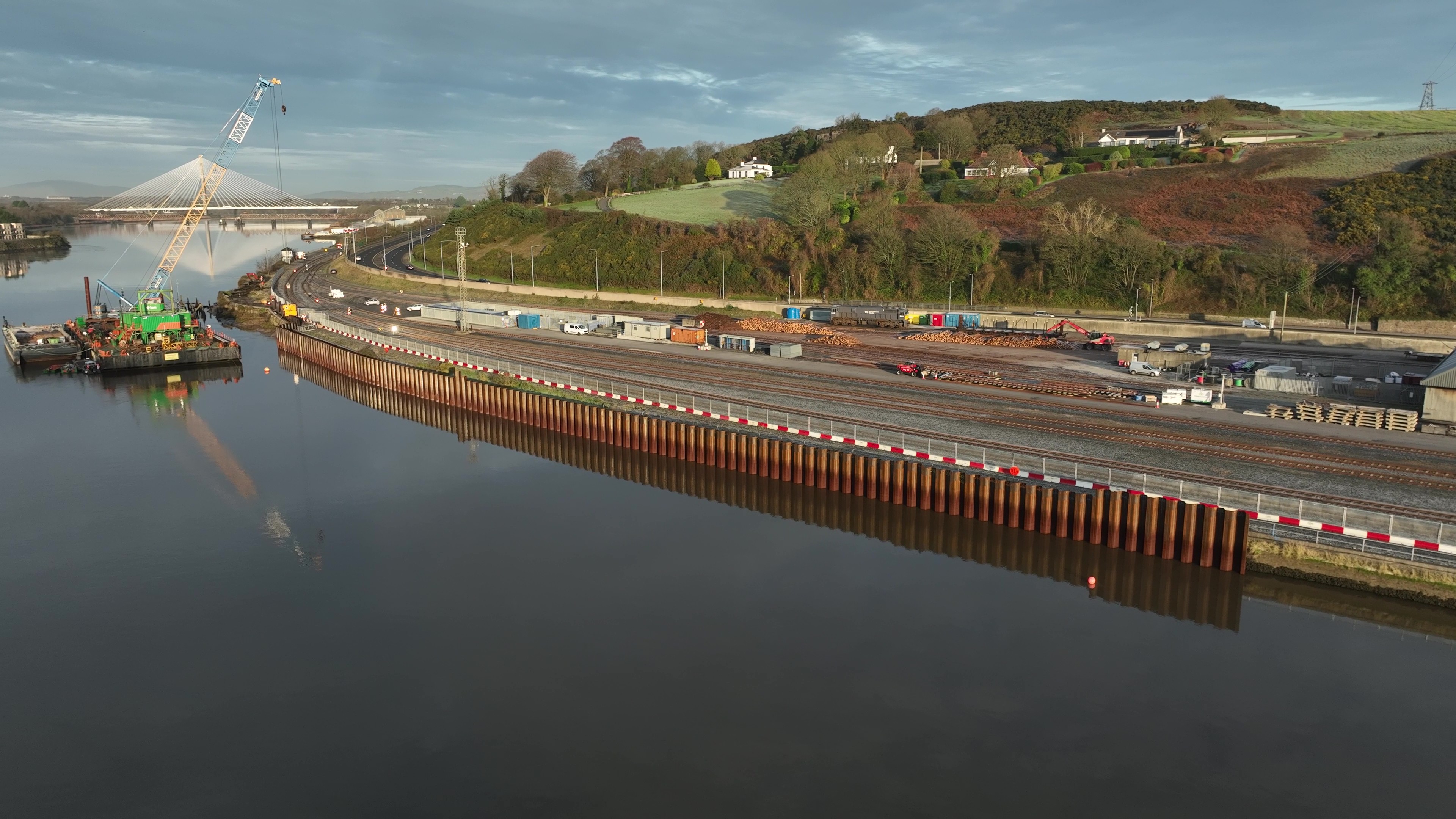 Flood defence works in Waterford