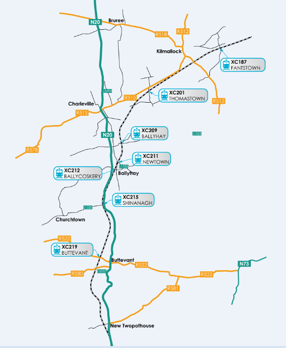 Map of Cork Level Crossings