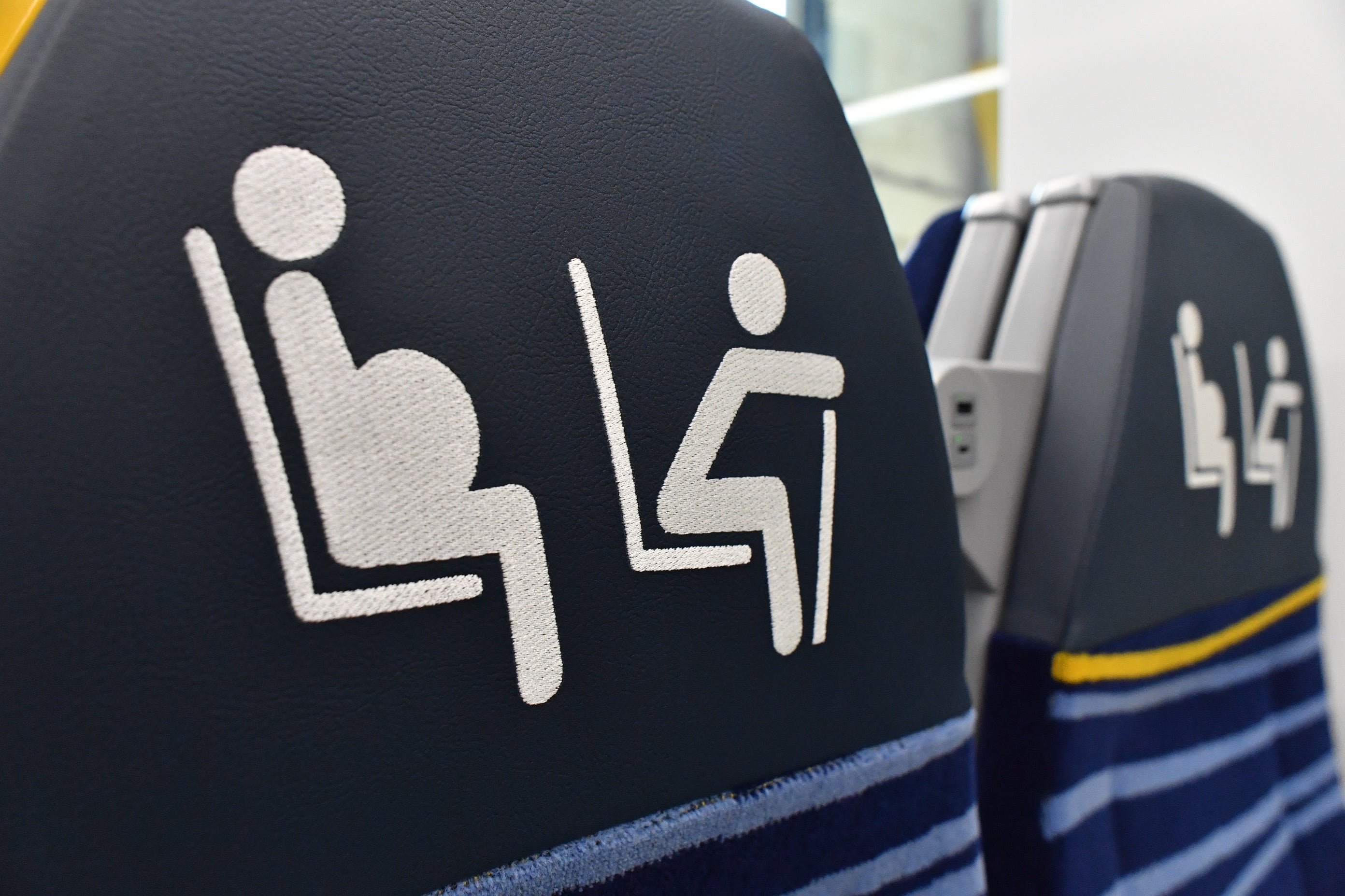 Interior image of new DART carriage (showing priority indications on seats)