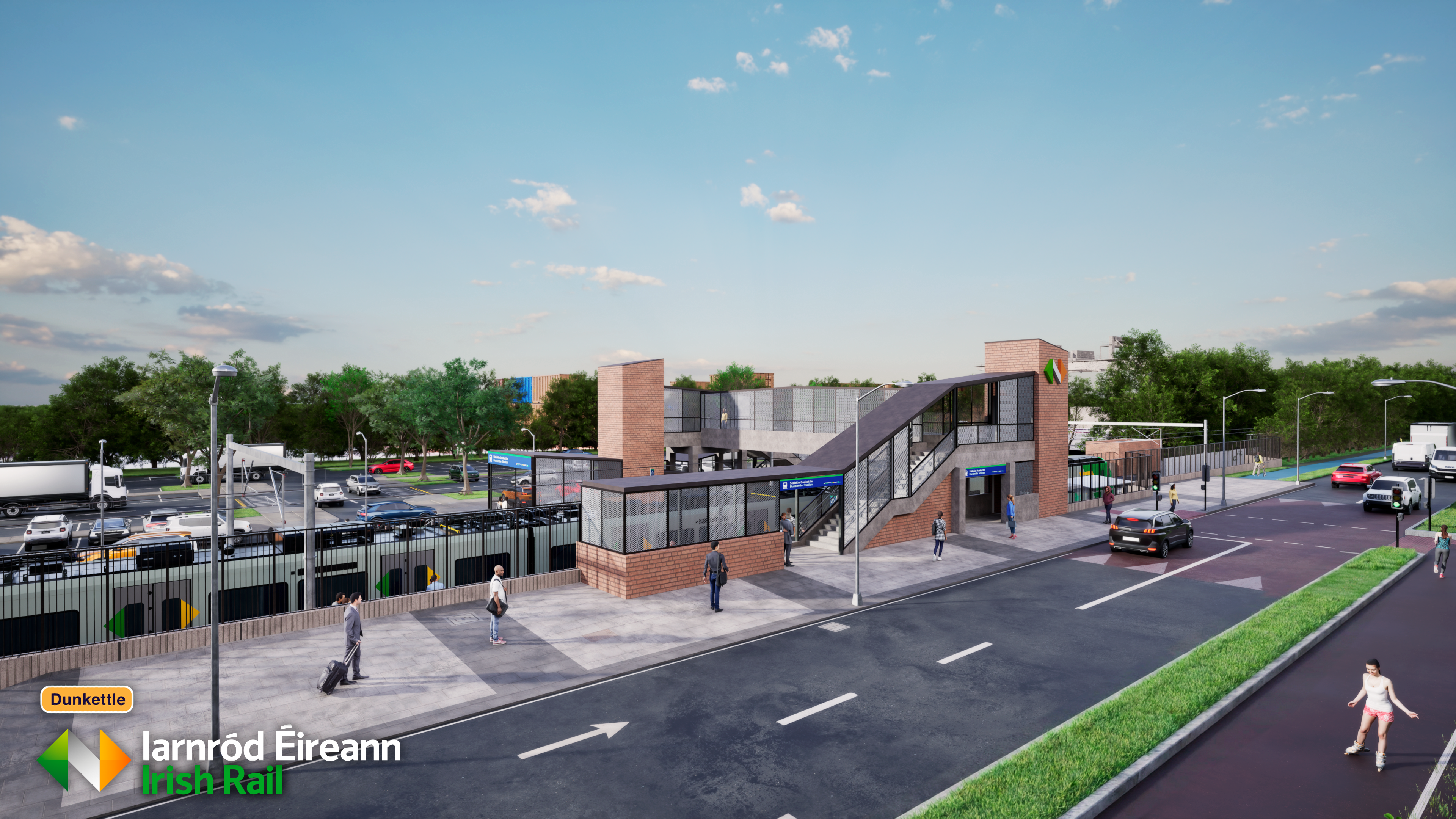 Artists impression of proposed Dunkettle Station in Cork