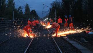 Night-time track works