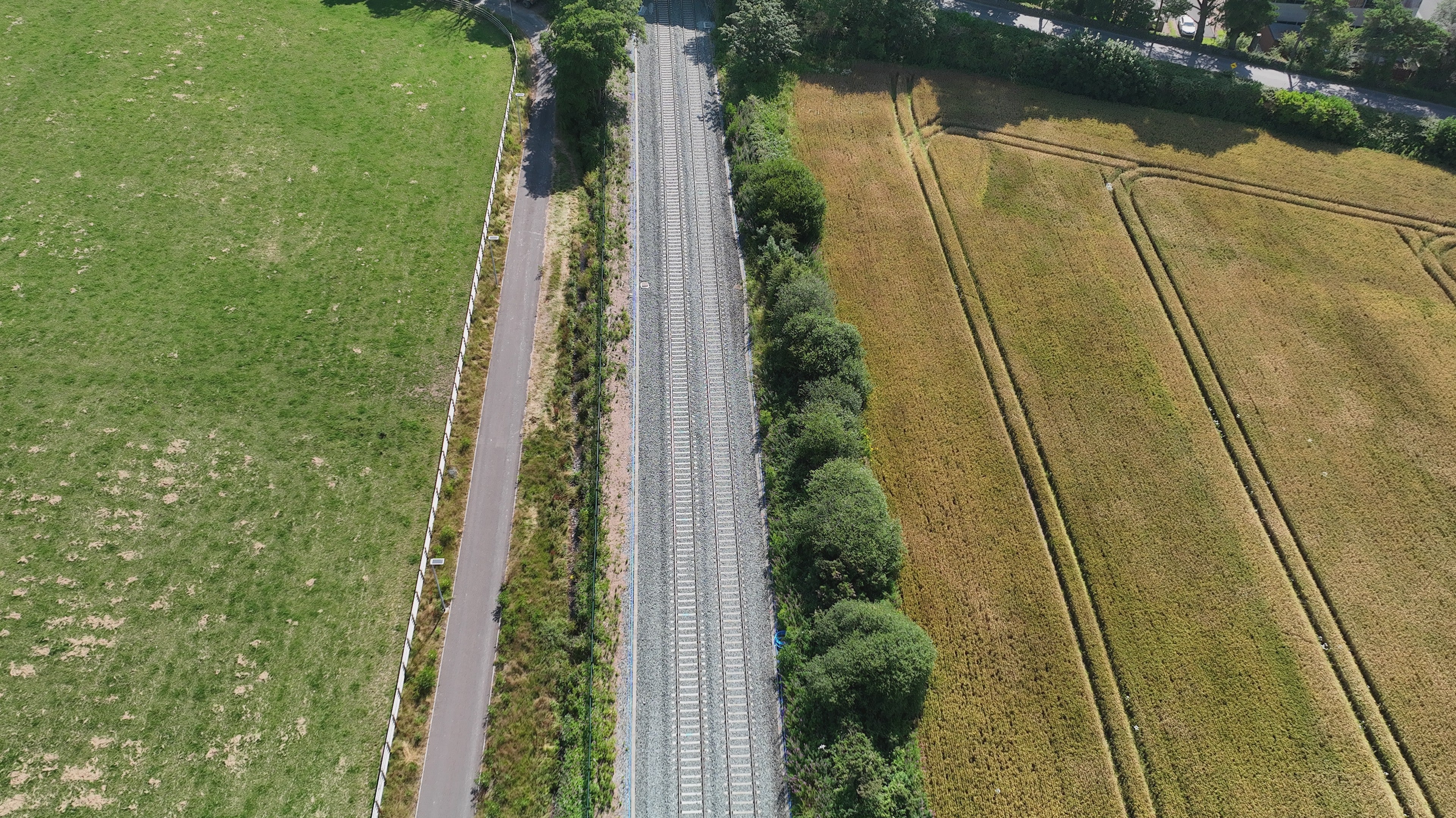 Aerial view of the Glounthaune to Midleton double track