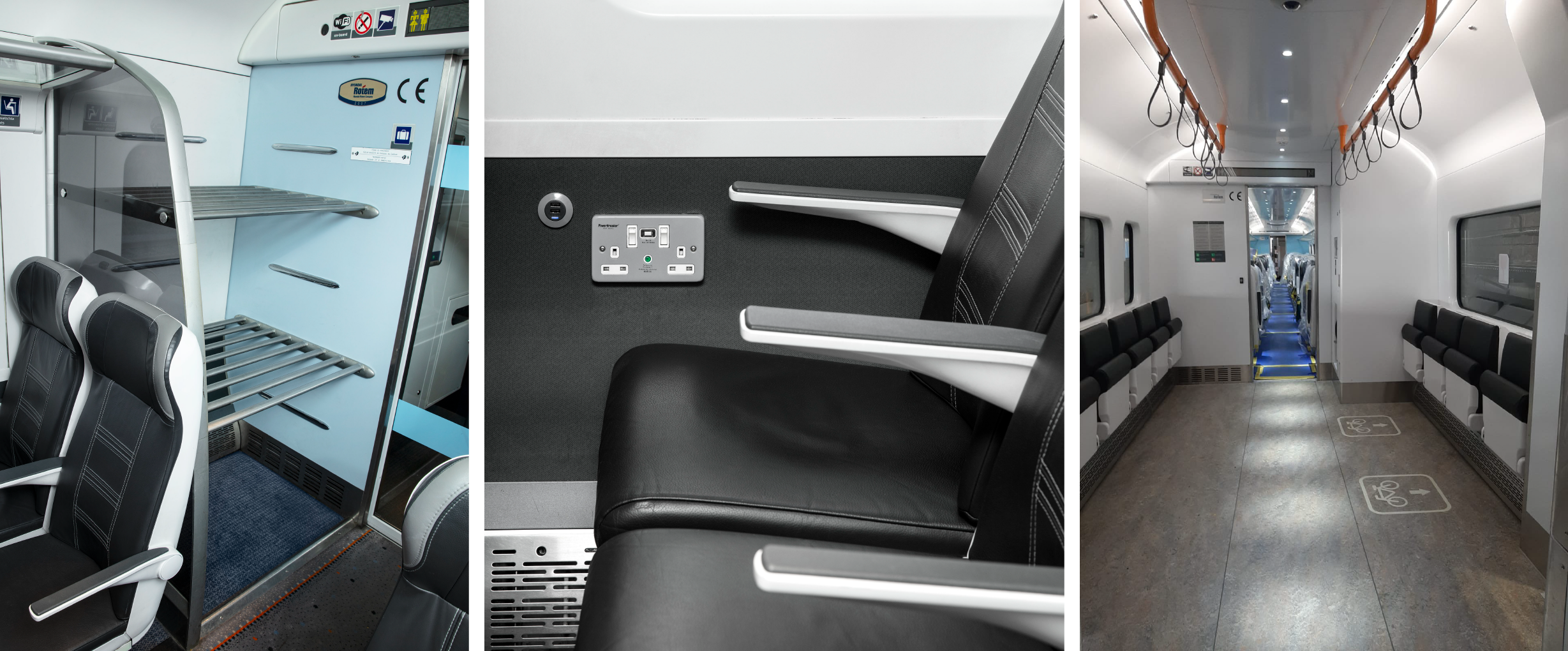 ICR interior showing bike rack, power sockets and mutlipurpose area