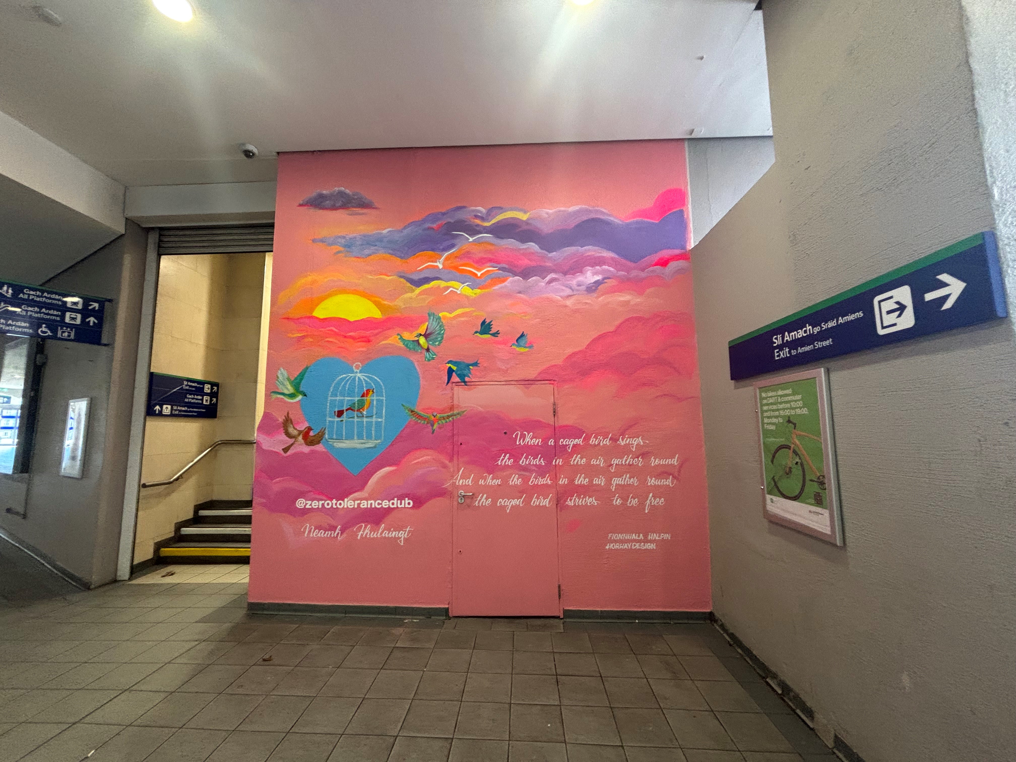 Zero Tolerance Campaign image from Connolly Station