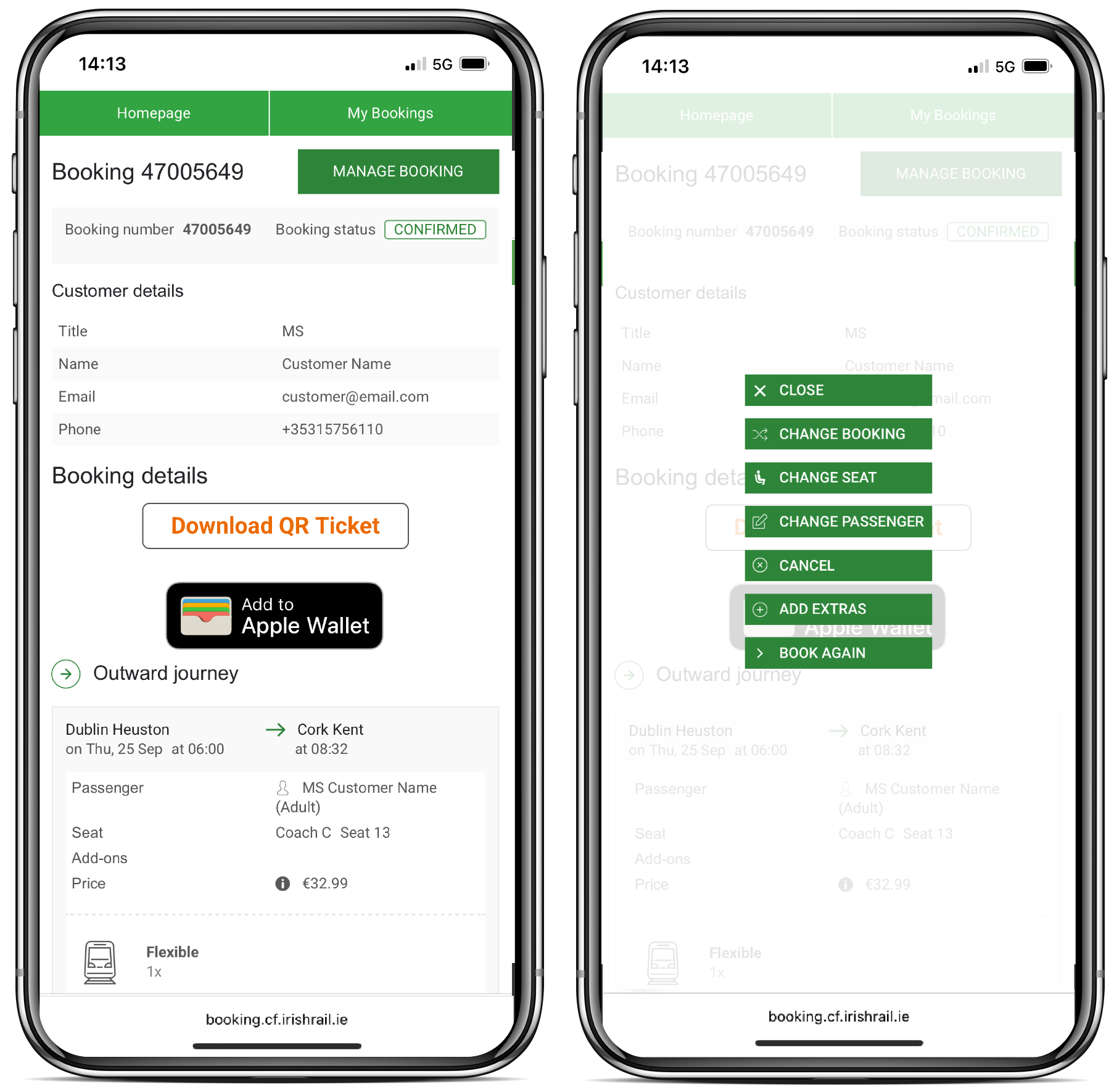Amending Booking